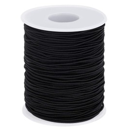 Elastic String for Bracelets, Selizo Elastic Cord for Jewelry, Stretchy String for Necklace Making, Beading and Sewing (1.2 MM, 109 Yards, Black)