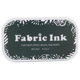 Ink Pads for Stamping, Fabric Ink Pads for Stamping Clothing Permanent, Restore Style Sponge Colored Ink Pad DIY Accessories for Rubber Stamp Paper Cloth (BD-263 forest green)