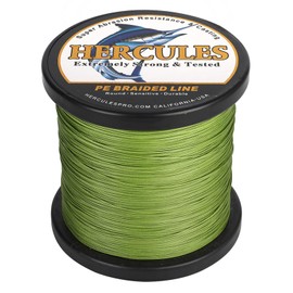 Hercules PE 8-Strand Braided Fishing Line, High Sensitivity, Durable, No Stretch, Anti-Degradation, Army Green, No. 3, 109.4 yds (100 m), 30 lbs (13.6 kg), Φ 0.01 in. (0.28 mm)