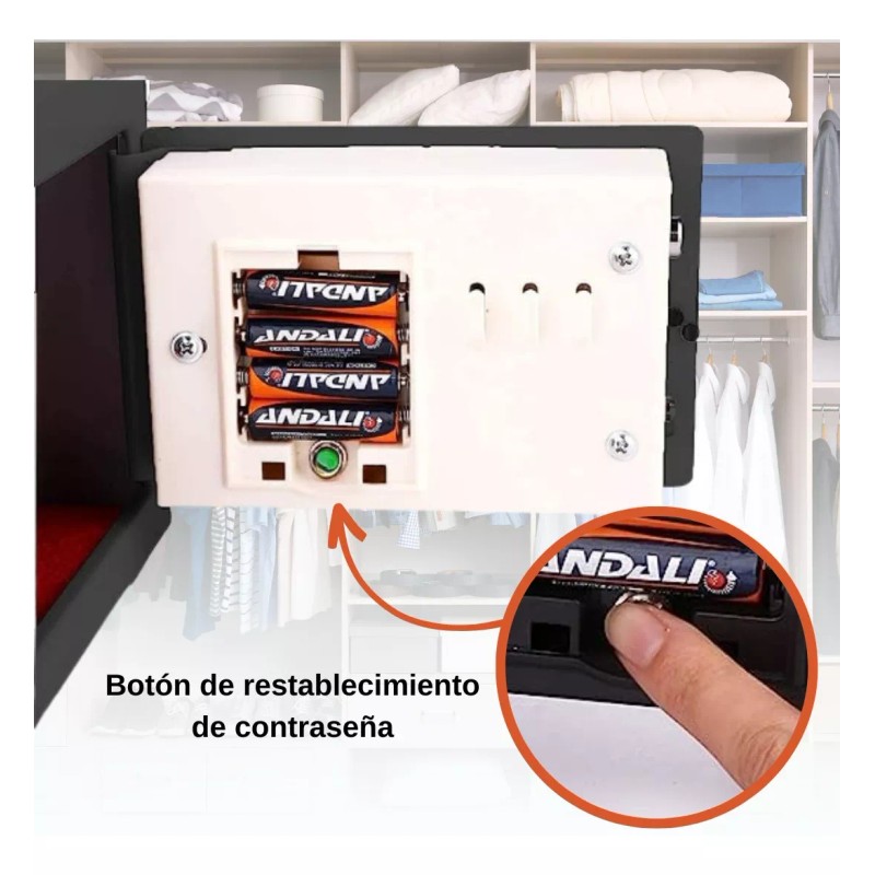 Mastery Brand Caja Fuerte Electrónica De Seguridad Digital Con Llave