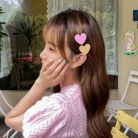 Heart Hair Hairpin Lovely Pastel Metallic Hair Flower Fan (WFLPWTA) / 하트 헤어 머리핀 러블리 파스텔 메탈 머리 플라워 팬 (WFLPWTA)