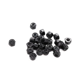 binifiMux 100pcs Black 4-40 Nylon Inserted Lock Nuts Self Locking Nuts