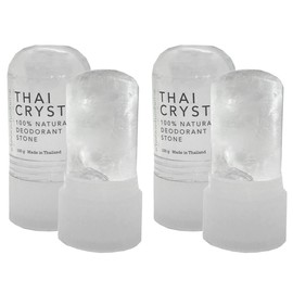 Thai Crystal Deodorant by Verve CULTURE, Alum Stone Crystal Deodorant Roll On, Crystal Mineral Deodorant Stick, All Natural Deodorant for Women and Men, Set of 2