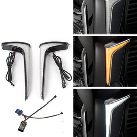 ZYTIGHTER Waterproof LED Lower Fairing Turn Signal Running Light Fit for Indian Challenger Models 2020-2024,for Pursuit Models 2022-2024 Motorcycle Amber Cold Lamp