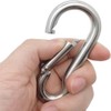5Pcs Stainless Steel Spring Snap Hook Carabiner Clips for Heavy