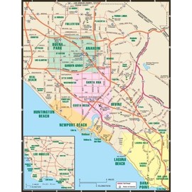 ConversationPrints Southern California Road MAP Poster Picture Photo Banner losangeles Pacific