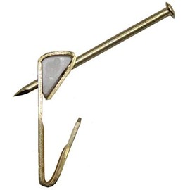 OOK 50582 ReadyNail Picture Hangers, Hassle-Free Picture Hooks, 10lbs, Brass (6 Pack)