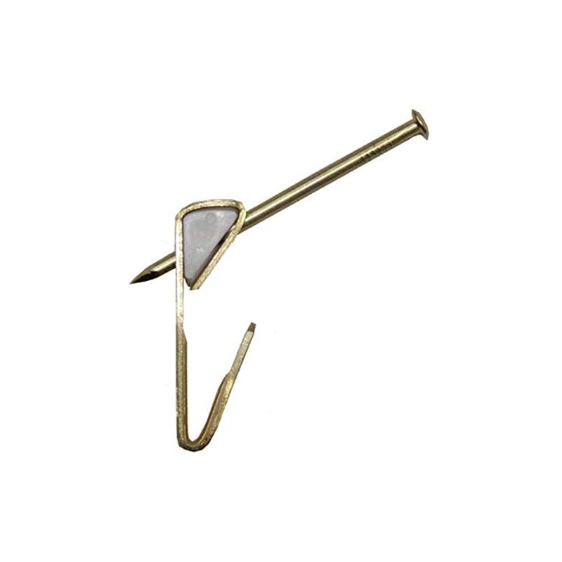 OOK 50582 ReadyNail Picture Hangers, Hassle-Free Picture Hooks, 10lbs, Brass