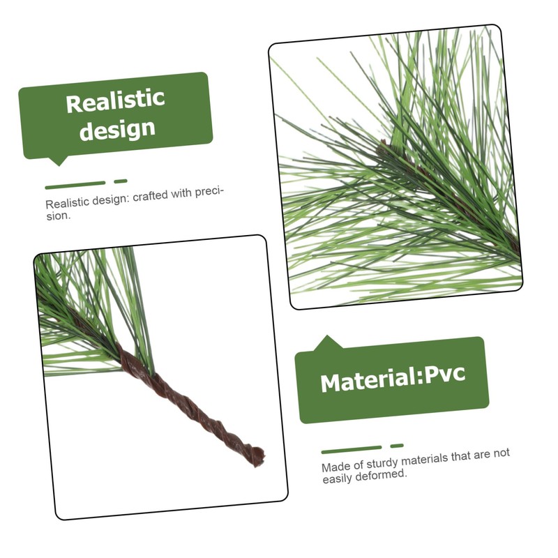 ULTECHNOVO 60pcs Faux Pine Branches Realistic Pine Needles for Christmas