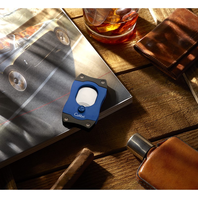 Colibri S-Cut EZ Cigar Cutter - Blue - Spring Release