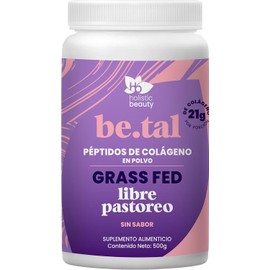 Holistic Beauty Peptidos de Colageno Grass Fed en Polvo Be.Tal | Natural Sin Sabor | Libre de Pastoreo | 22 porciones, 500 gr