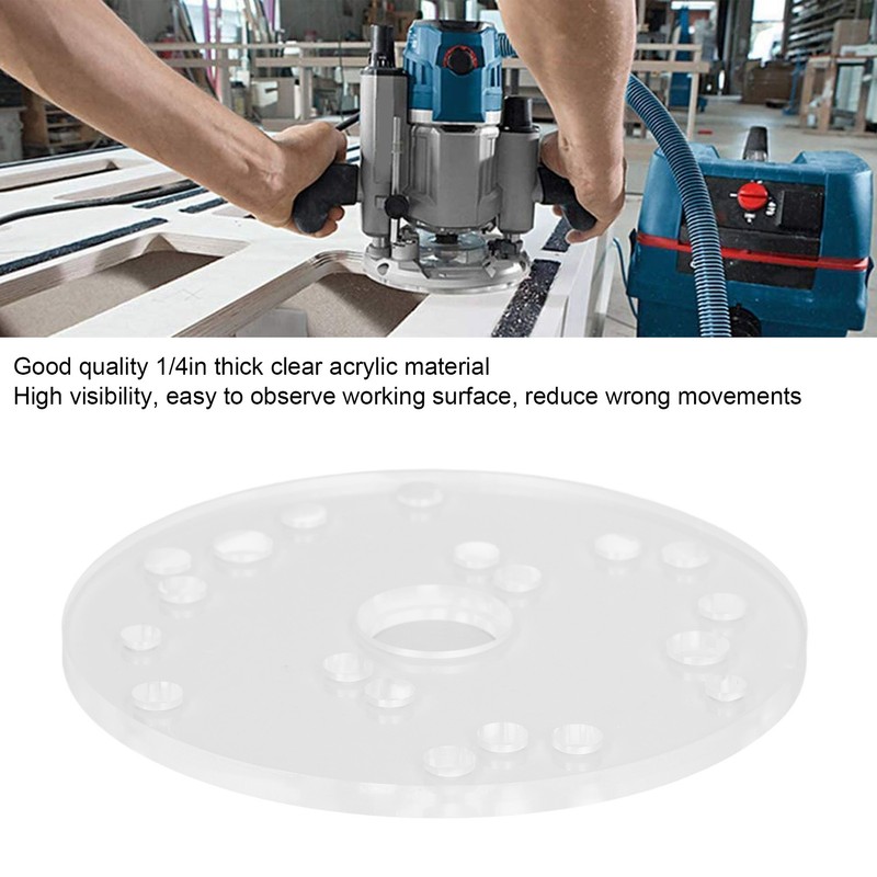 Universal Router Plate Kit Acrylic Baseplate for Bosch 6 1/2in