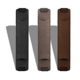 KUAIDHFK Pen Holder, Rubber Band, PU Leather, Set of 3, Pencil Case, Book Band, Pen Case, Notebook, Pen Loop, Pen Holder, Elastic Band, Anti-Loss, Compact, Thin, Simple, Convenient to Carry, Stylish, Notebook, Students, Office Supplies