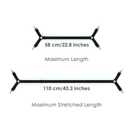ds. distinctive style Bed Sheet Straps 2 Pack Mattress Fitted Sheet Holding Straps for Queen/King Beds, Twin XL Adjustable Elastic Bands and Corner Clips