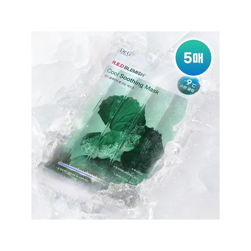 Dr.G Red Blemish Cool Mask (Cool Soothing/Soothing) 5 sheets /