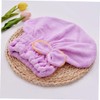 Vaguelly Elastic Shower Cap Bowknot Quick Dry Hair Drying Hat