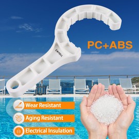 EVRBUL Upgraded Salt Water Chlorinator Pool Tool Wrench Pool Salt Cell Wrench with 4 O-Rings Compatible With Hayward GLX-Cell 2" Union 15 Pads and 16 Pads