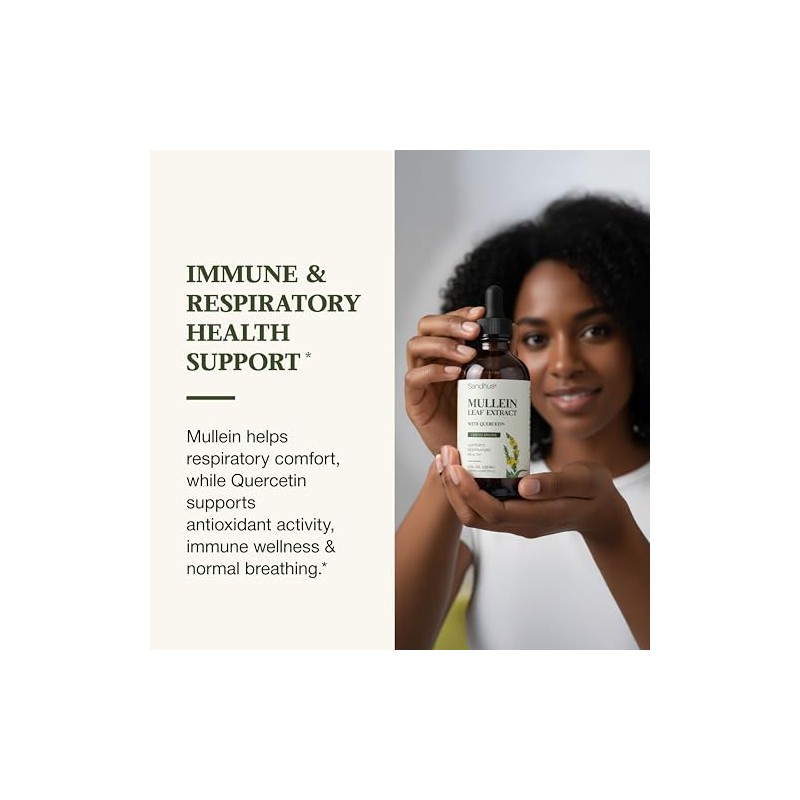 Sandhu's Mullein Drops for Lungs | Mullein Leaf Extract Supplement