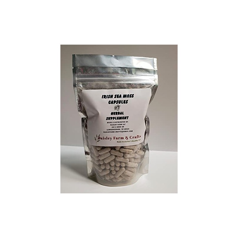 Irish Sea Moss Powder Capsules 300 Pack - Herbal Supplement