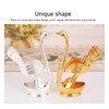 Swan Base Holder Forks Set Aluminum Silver Fashion Rustproof Decorative