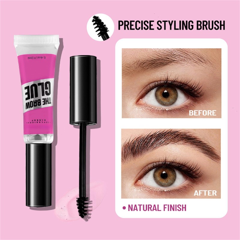 Waterproof Clear Eyebrow Gel Set, Fast Eyebrow Shaping,Long Lasting Transfer-Proof