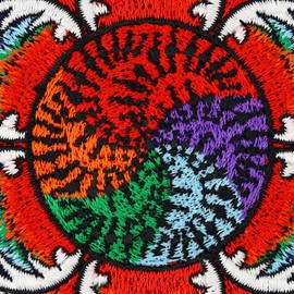 Lotus Flower Mandala Sew-On / Iron-On Embroidered Artwork, Lotus Patch/Sticker for Sewing/Iron-on, Yoga Emblem Jeans Patches for All Fabrics, 80 x 80 mm