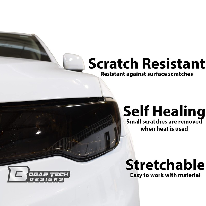 BOGAR TECH DESIGNS Full Headlight Taillight Tint Kit Cover Compatible