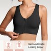 Lemef Sports Bras for Women Full Support Front Zip Closure