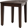 AquaTeak 15.5" Kai Mocha-Shield Corner Teak Shower Bench