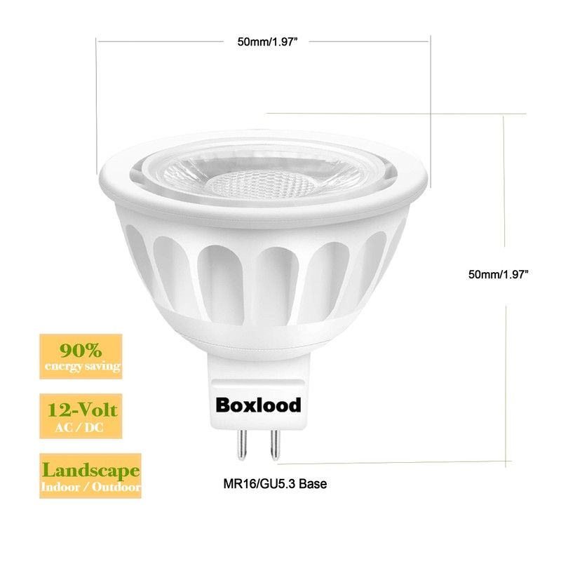 10Pack MR16 LED Light Bulbs, AC/DC12 Volt LED Spotlight Bulb,