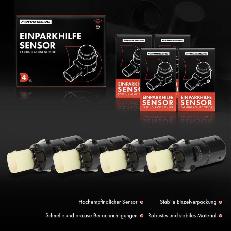 Frankberg 4 x Parking Sensors Front Rear Compatible with 3