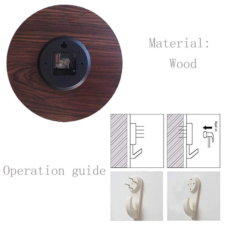 SWHONG Wall Clock Without Ticking Noises 10 Z0 LL/25.4 cm