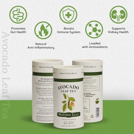 Avocado Leaf Tea Natural Leaf - 2 Pack - Caffeine-free, Healthy Herbal Tea | Immune Support | Cold Brew or Hot Tea-30 Tea Bags | 60 Servings (Gluten Free & Non-GMO)