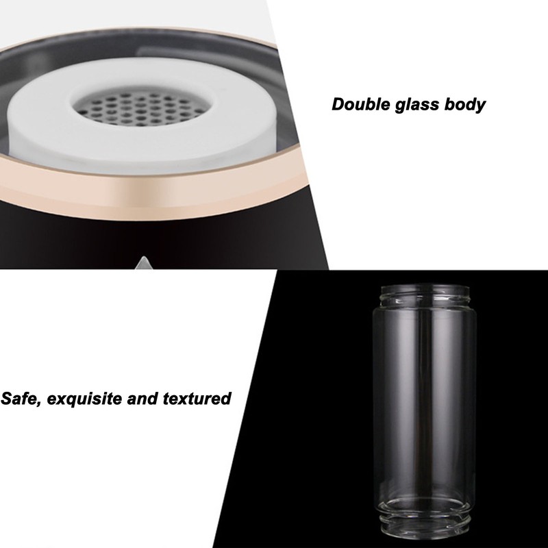 Hydrogen Water Bottle 420ml Rechargeable SPE PEM Technology Portable Hydrogen