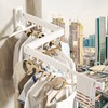 BOQORAD Wall Mounted Clothes Hanger Rack, Clothes Drying Rack,Laundry Drying