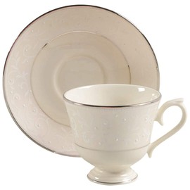 Lenox Pearl Innocence Cup and Saucer, 1.05 LB, Ivory