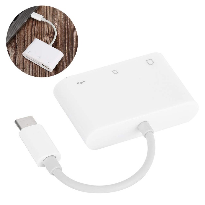PUSOKEI USB C to SD/TF Card Camera Reader Adapter with