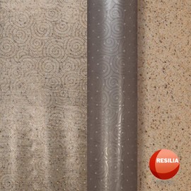 Resilia - Deluxe Clear Vinyl, Plastic Floor Runner/Protector for Deep Pile Carpet - Skid-Resistant, Swirl Spiral Pattern, (36 Inches Wide x 6 Feet Long)