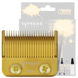Supreme Trimmer Professional Clipper Blades (Ceramic Taper Blade) for Pro Clipper, Clippers, STC5030 - CBT818 Gold