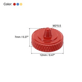 PATIKIL Camera Shutter Button Set of 3 Copper Camera Buttons Engraved for DSLR/SLR Cameras Red Gold Blue