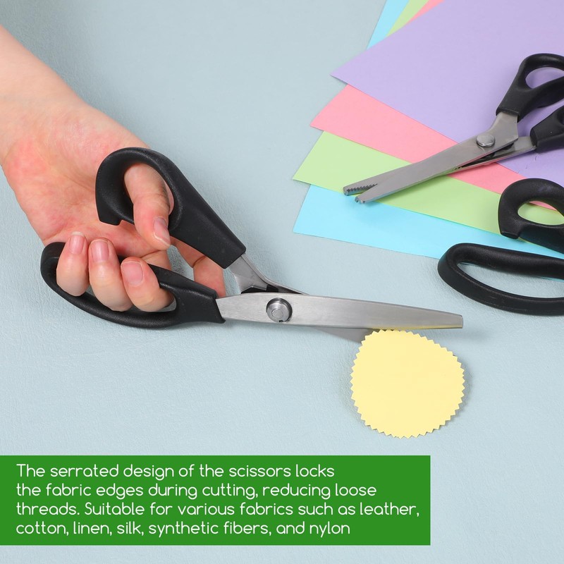 4 Pcs Pinking Shears Scissors for Fabric Cutting 10/7/4/2 mm