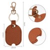 KRISMYA 2-Pack Leather Car Key Sleeve with Keychain Key Cover
