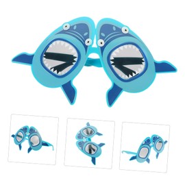 WATIIFUFU Shark Glasses Hawaiian Party Supplies Fun Sunglasses Party Eyewear Costume Decorative Party Glasses Party Glasses for Adults Hawaii Party Glasses Tropical Party Decorations