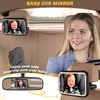 Baby Car Mirror with Light, 7 RGB Light Rear Facing