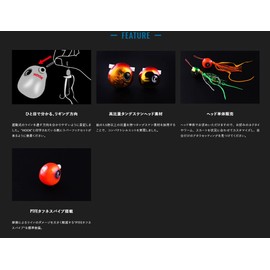 JACKALL TG Bing Ball Slide Head Neo 45g F101 Fluorescent Orange