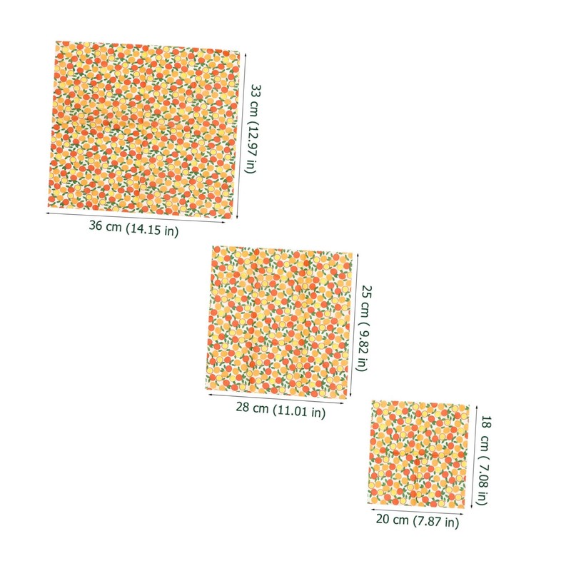 MAGICLULU 3pcs Beeswax Food Wraps Set Organic Cotton Sandwich Wrap