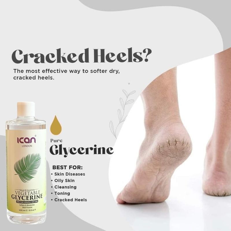 ICAN LONDON 100% Natural & Concentrate Vegetable Glycerine For softens