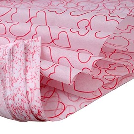 PMLAND Premium Quality Tissue Paper - Valentine Heart Design - 60 Sheets (20 x 15 Inches) for Gift Wrap Gift Bags Packaging Crafts Party Holiday Birthday Wedding Baby Shower