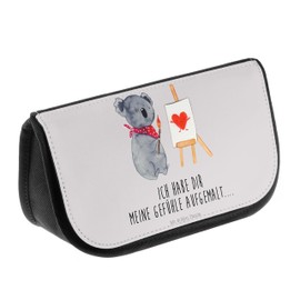 Mr. & Mrs. Panda Koala Artist Cosmetic Bag, neutral, Hand Drawn