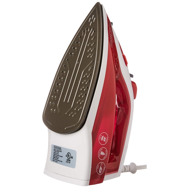BLACK+DECKER Variable Control Compact Iron, TrueGlide Premium Nonstick Soleplate, Ergonomic